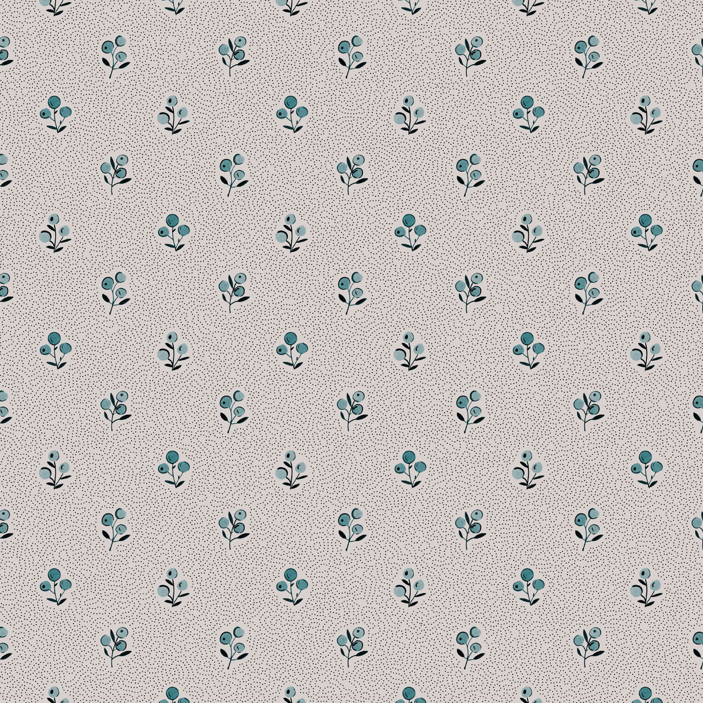 'Bobby' : Cerulean - FLORA BLACK