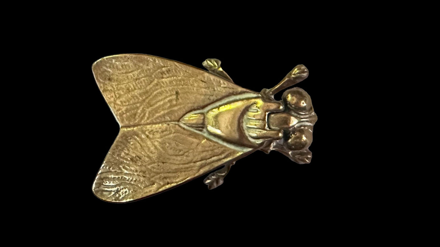 Brass Fly Ashtray / Trinket Box No.9 - FLORA BLACK