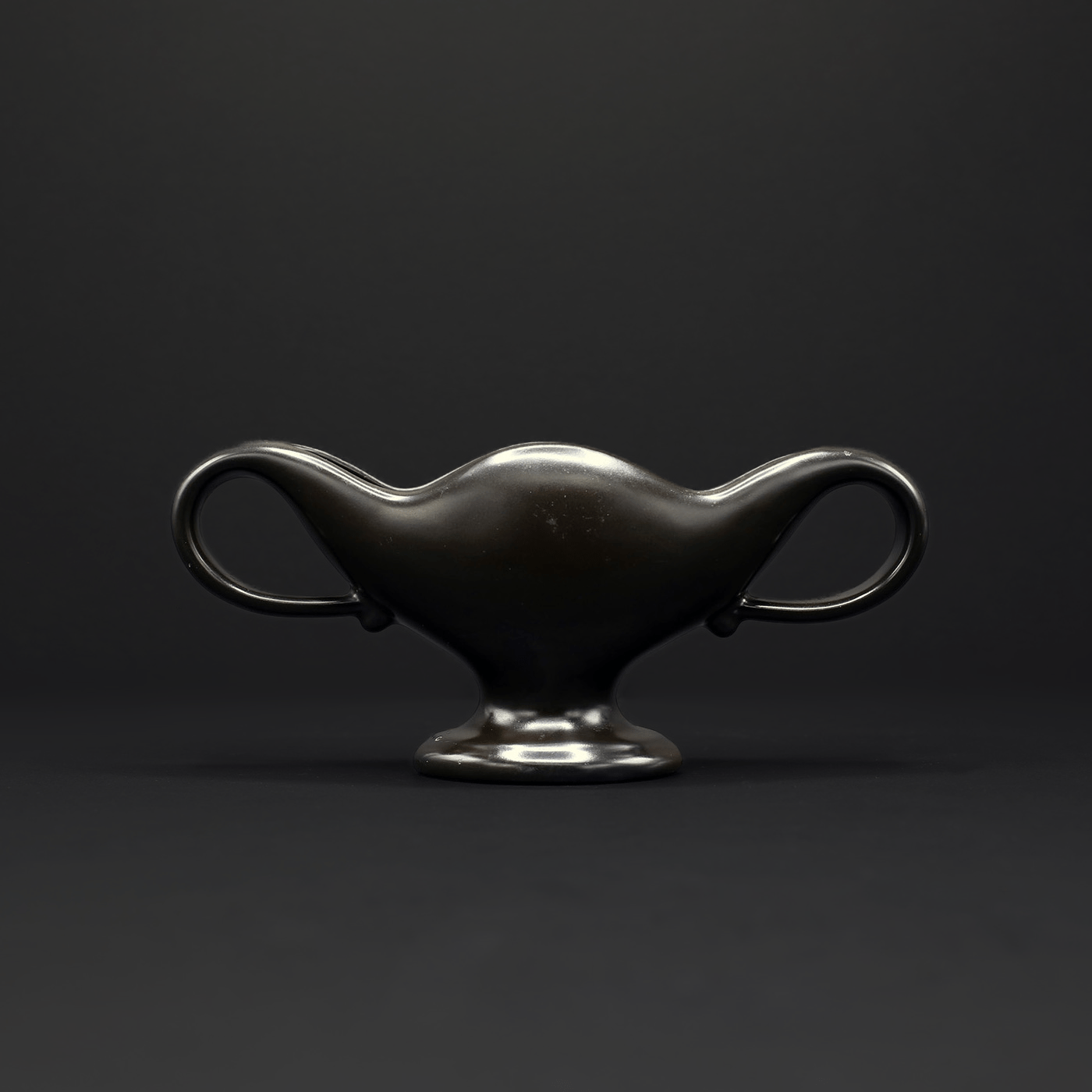 A Collectable Fulham Pottery Mantel Vase - FLORA BLACK