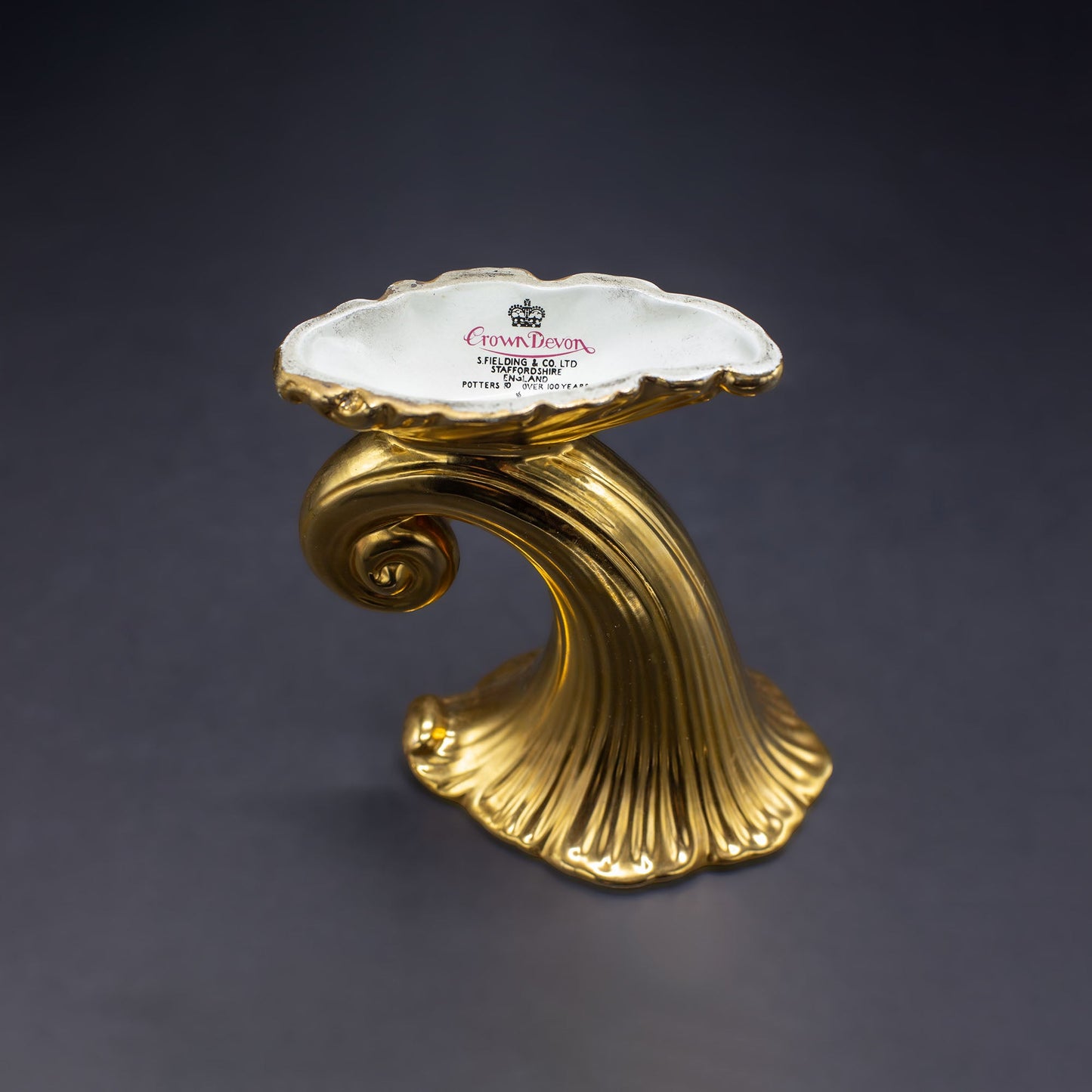 A Golden Cornucopia Posy Vase - FLORA BLACK