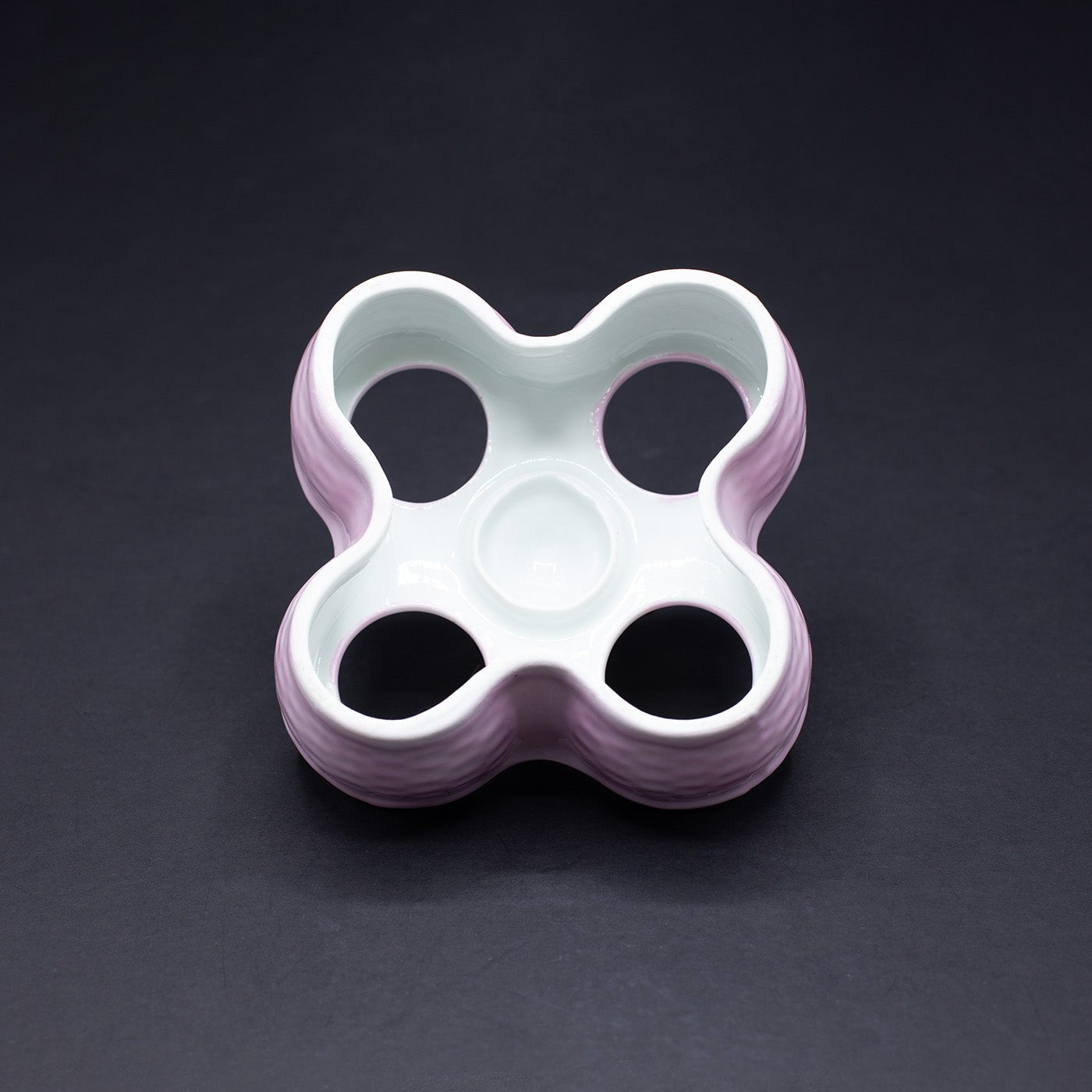 Candy Pink Egg cruet for 4 eggs - FLORA BLACK