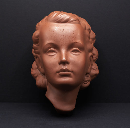 Decorative Terracotta Wall Ornament Of A Girl - FLORA BLACK