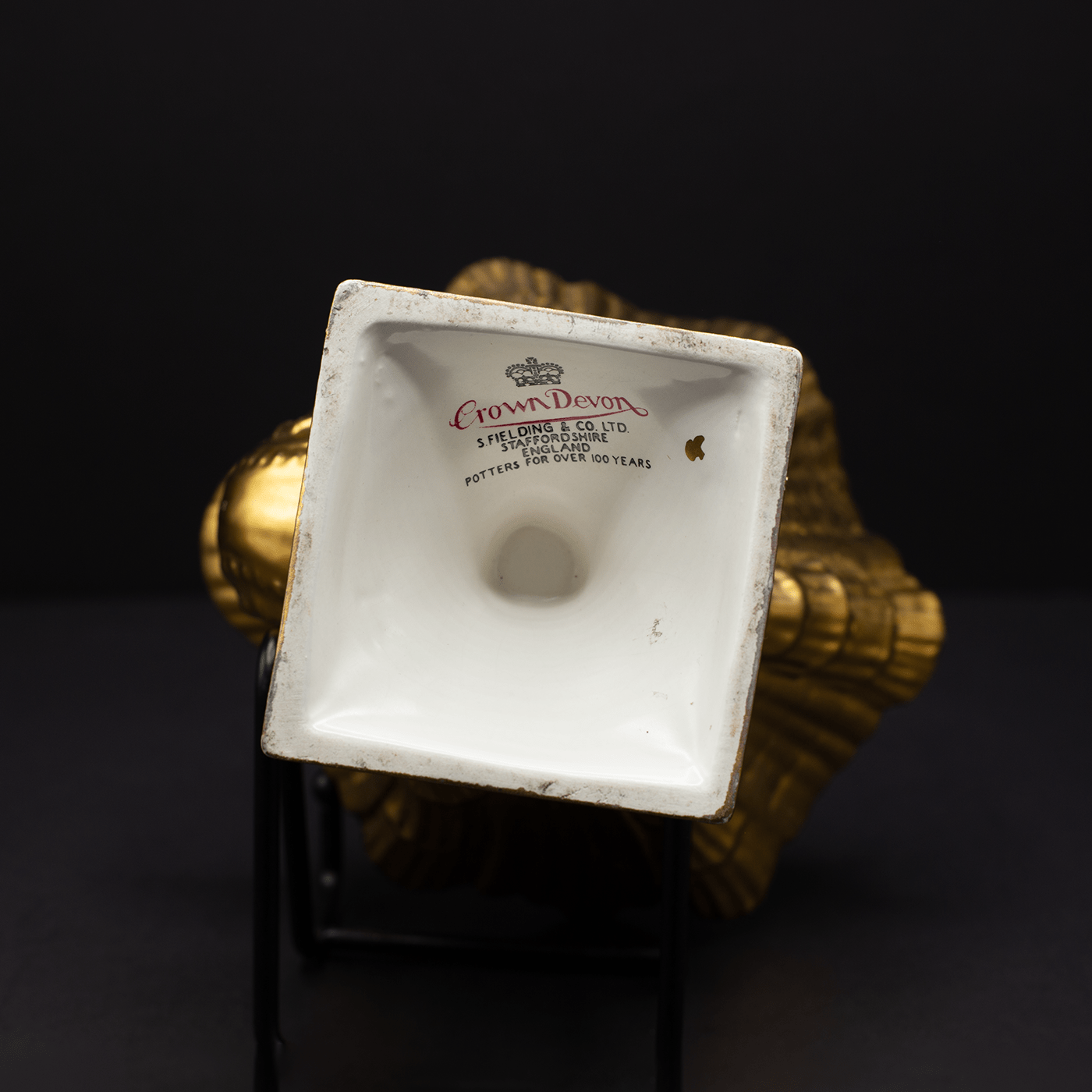 Gold Shell Posy Vase - FLORA BLACK