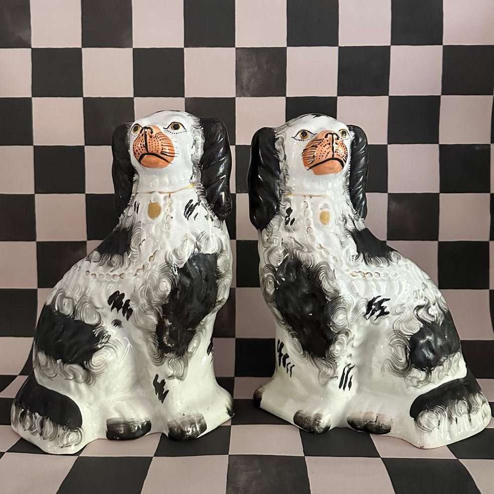 A Pair Of 'Black Stripe' Wally Dogs - FLORA BLACK