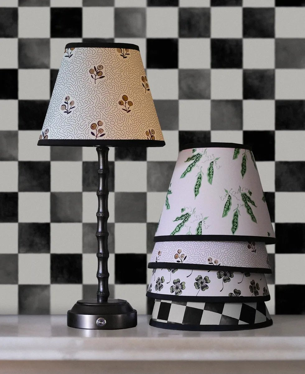 Flora Black Lamp Shade (Only) : Bobby - FLORA BLACK