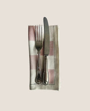 Flora Black Napkin: Queens Gambit Blush (Set of 2) - FLORA BLACK