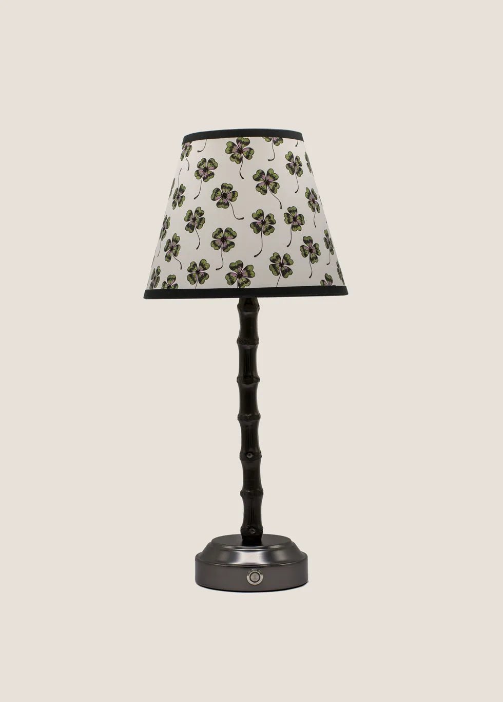 Flora Black Rechargeable Bamboo Table Lamp: Lucky - FLORA BLACK