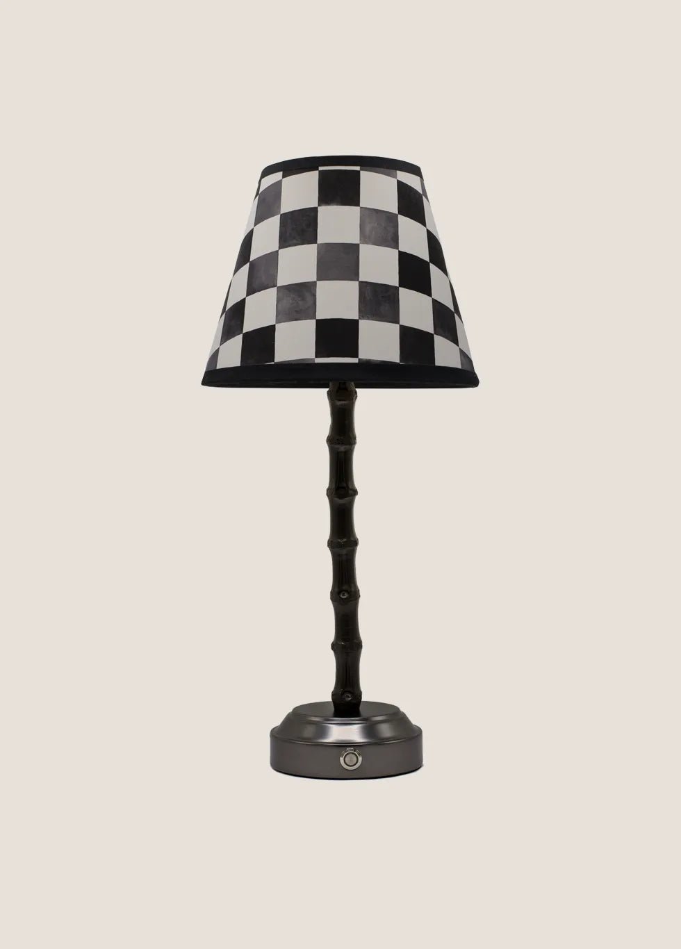 Flora Black Rechargeable Bamboo Table Lamp: Queens Gambit - FLORA BLACK