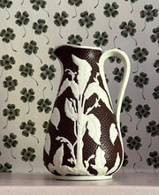 Large Beech and Hancock foliage with Lily brown and white jug - FLORA BLACK