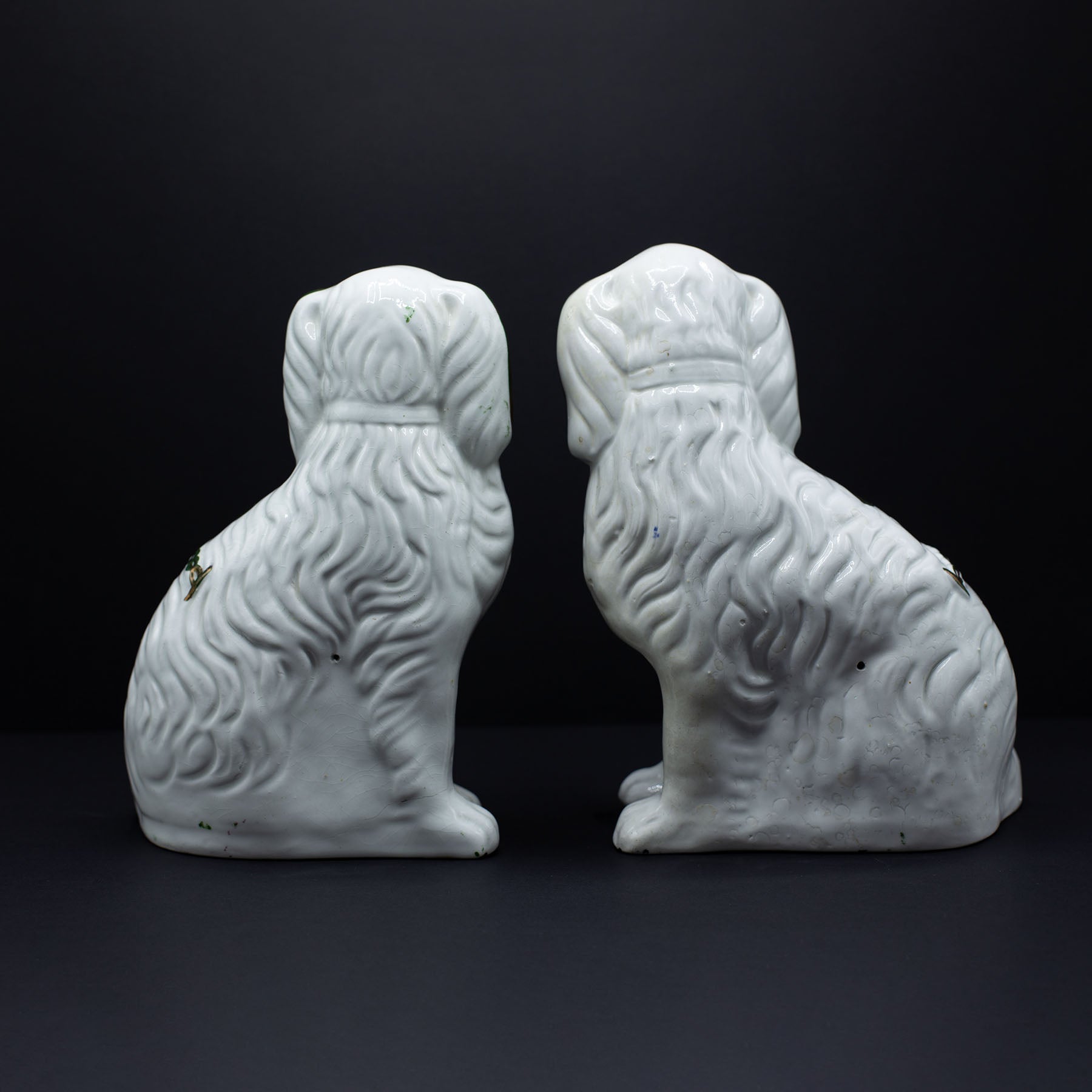 Large Staffordshire Wally Dogs - FLORA BLACK