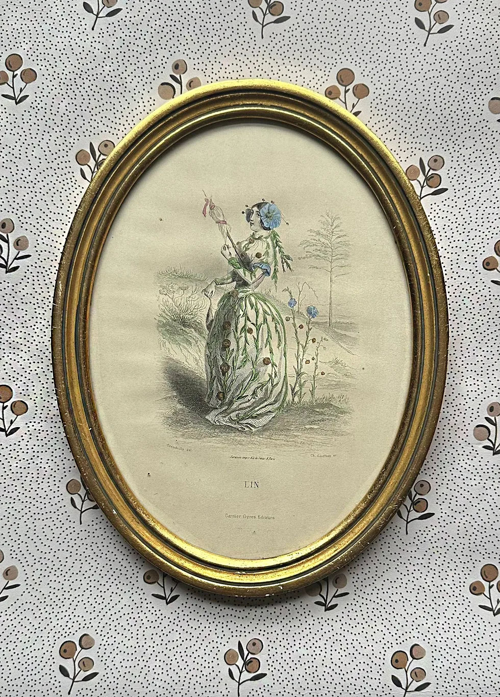 Les Fleur Animees by JJ Grandville - FLAX - FLORA BLACK