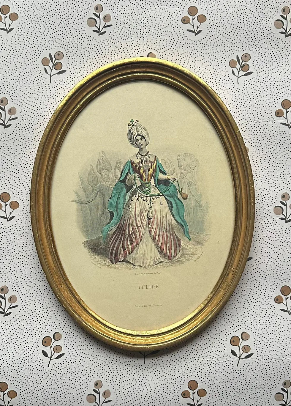 Les Fleur Animees by JJ Grandville - TULIP - FLORA BLACK