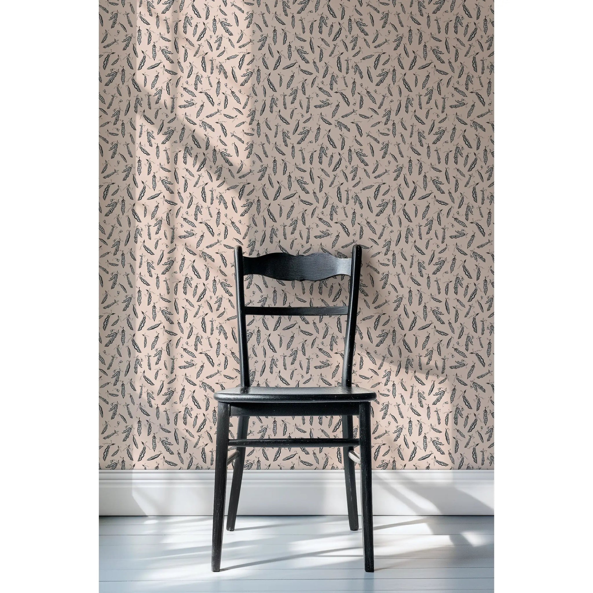 'Pretty Peas' : Slipper - FLORA BLACK