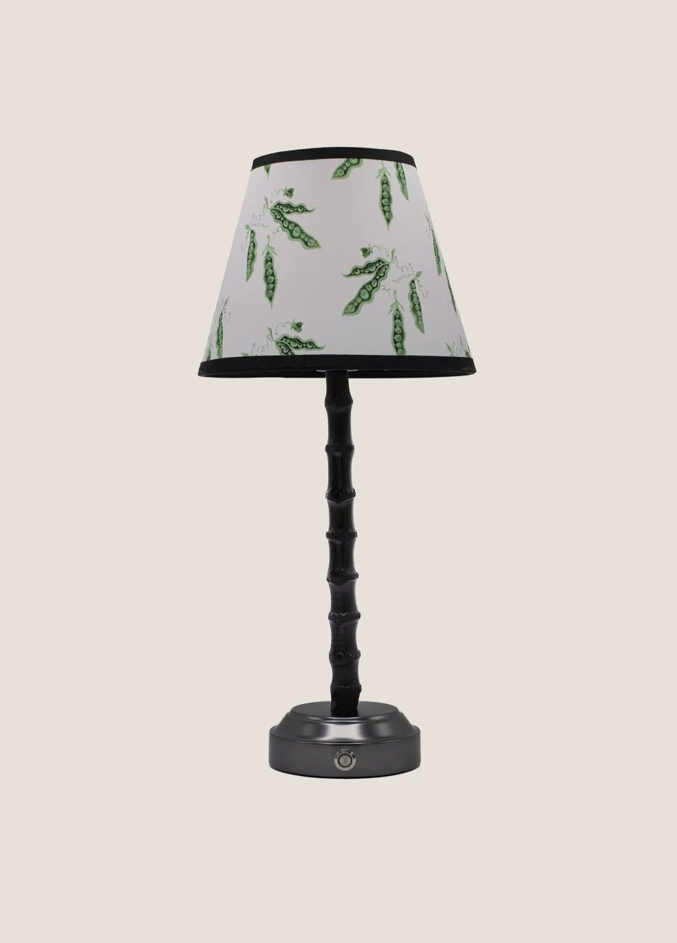 Rechargeable Bamboo Table Lamp & Shade : Pretty Peas - FLORA BLACK