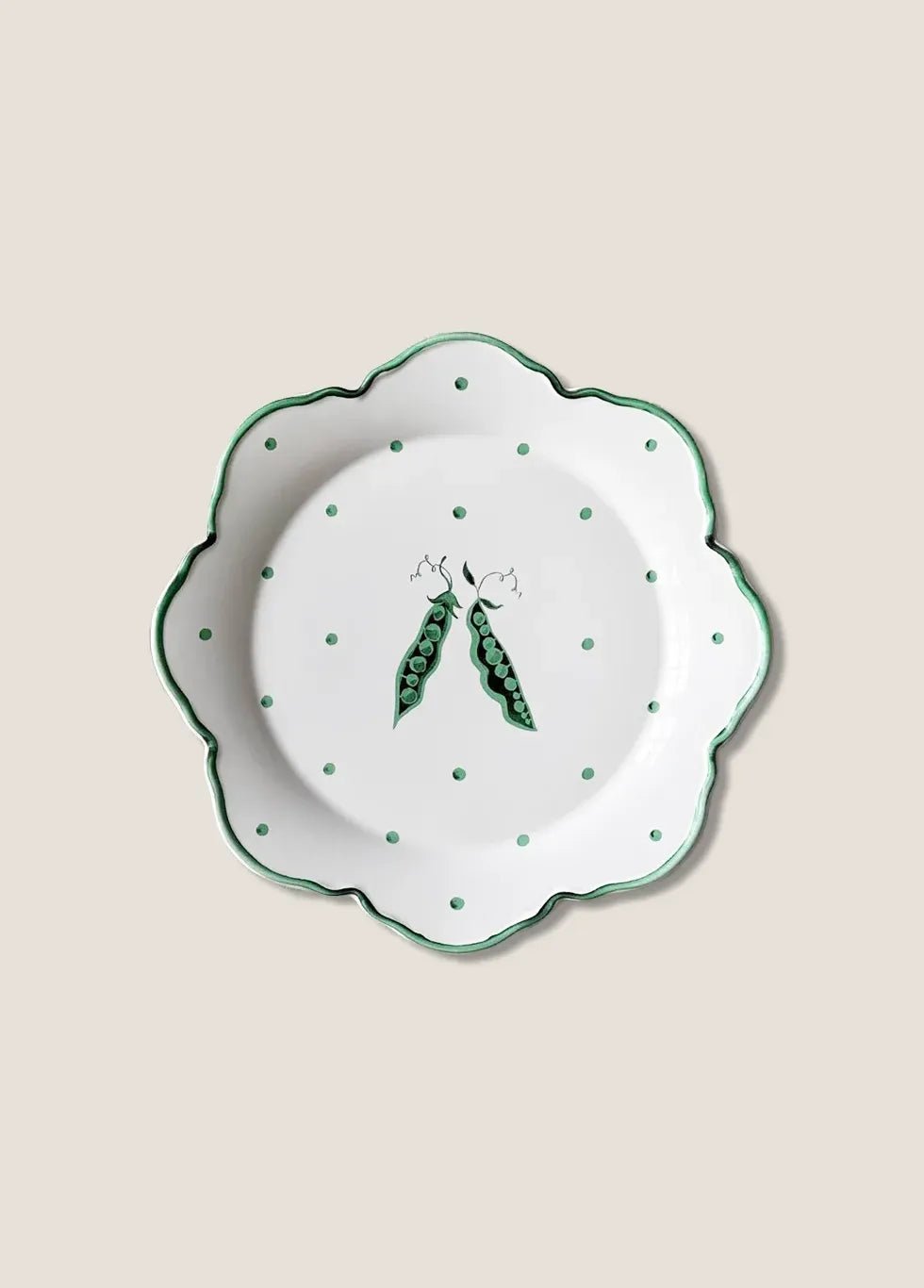 The Flora Black Pea Pod Plate - FLORA BLACK