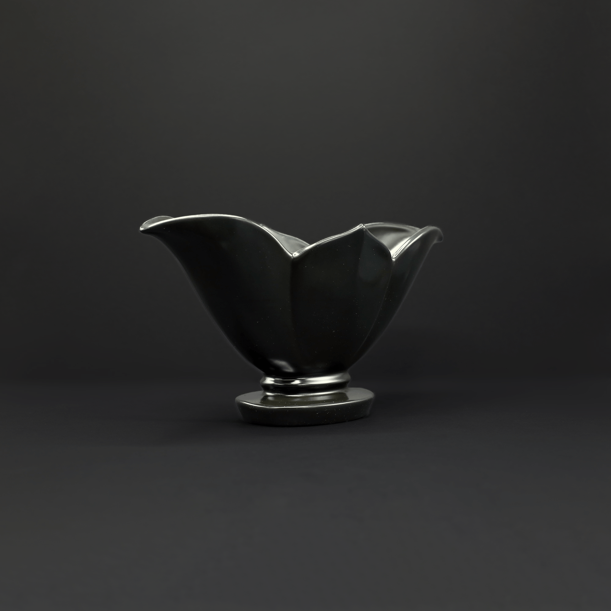 A Collectable Fulham Pottery Lotus Vase - FLORA BLACK