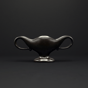 A Collectable Fulham Pottery Mantel Vase - FLORA BLACK