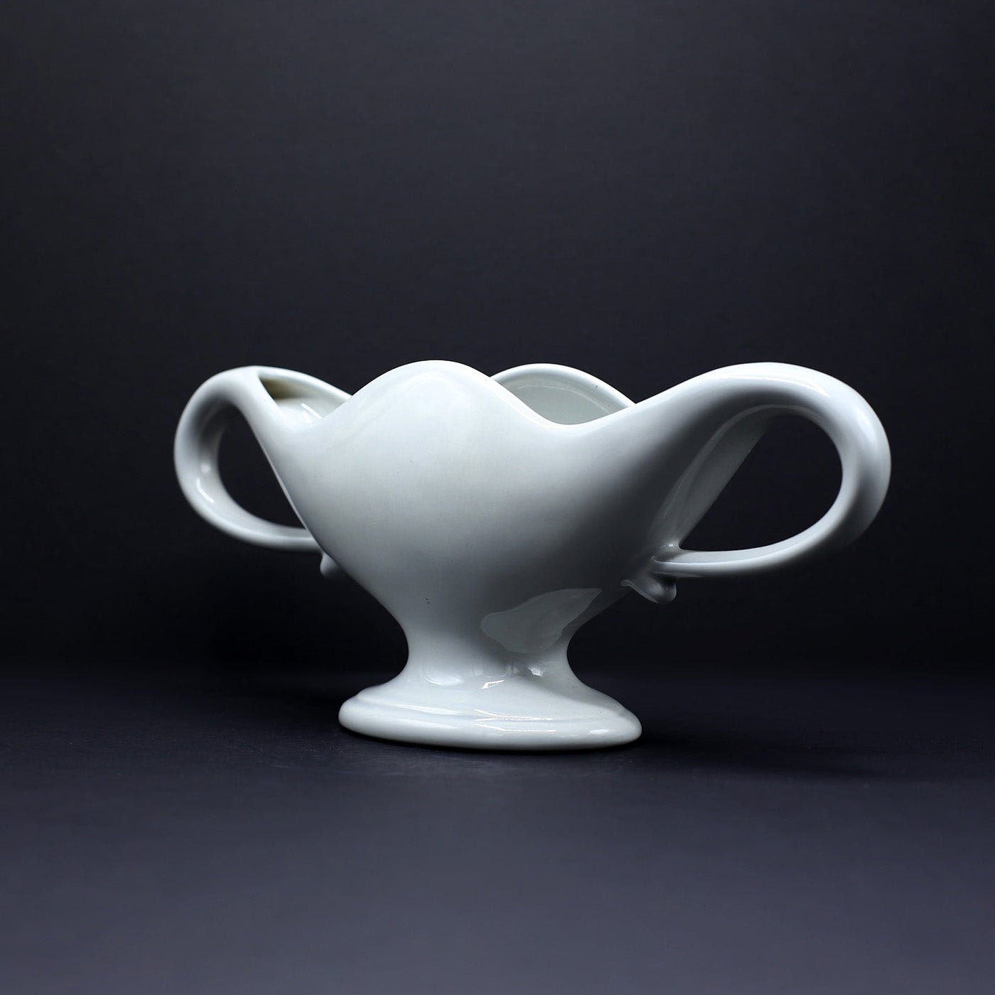 A Collectable Fulham Pottery Mantel Vase - FLORA BLACK