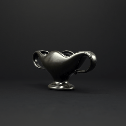 A Collectable Fulham Pottery Mantel Vase - FLORA BLACK
