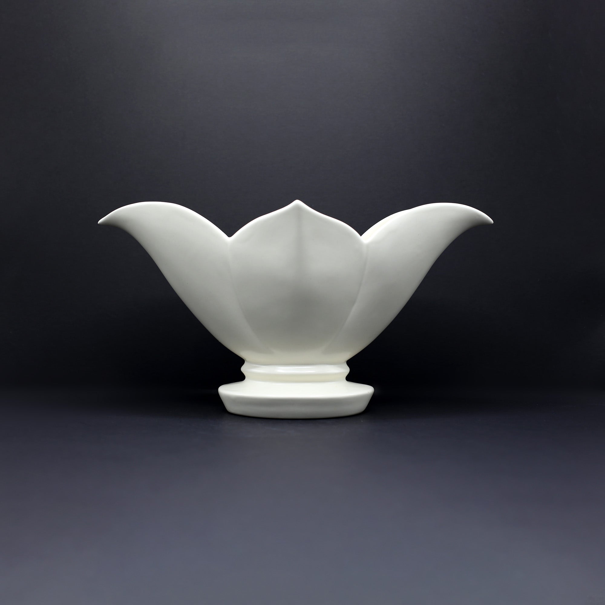 A Collectable Large Fulham Pottery Lotus Vase - FLORA BLACK