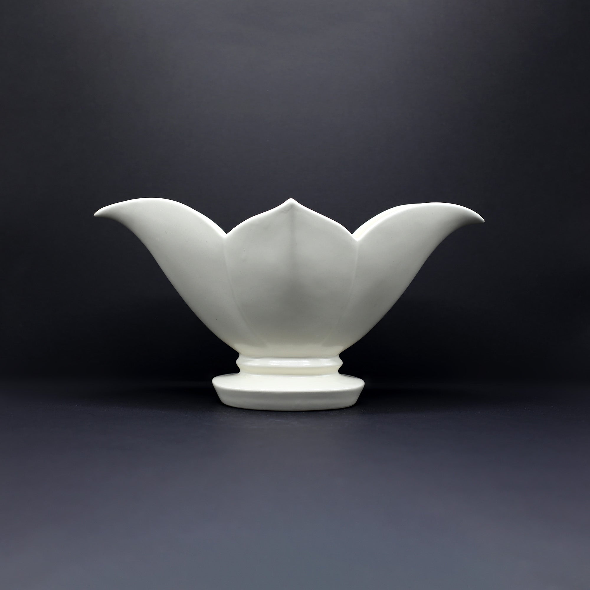 A Collectable Large Fulham Pottery Lotus Vase - FLORA BLACK