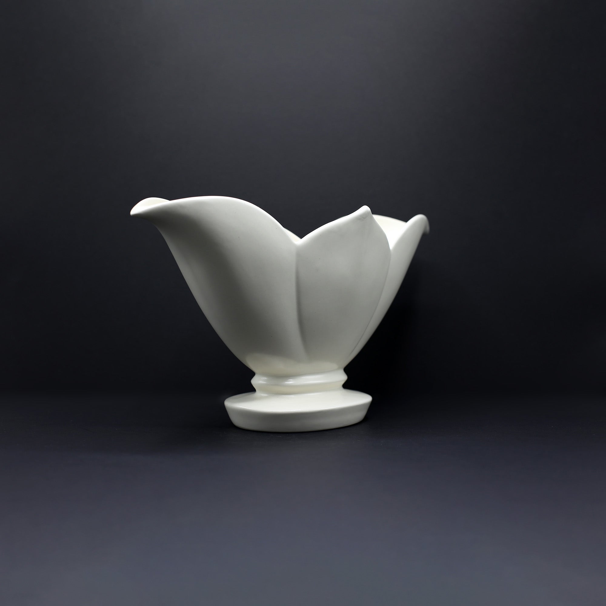 A Collectable Large Fulham Pottery Lotus Vase - FLORA BLACK