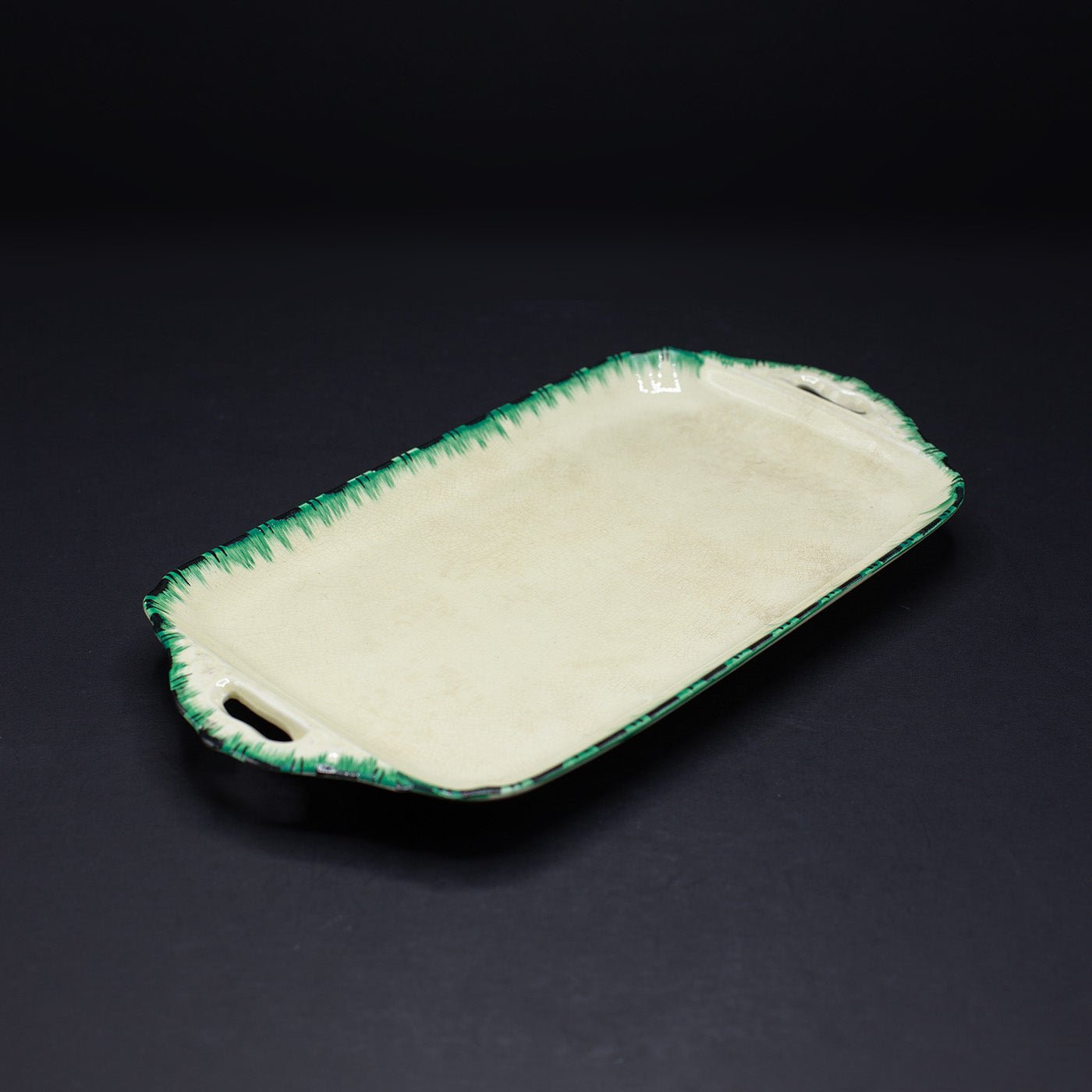 A Seven Piece Set Of Sandwich Plates - FLORA BLACK