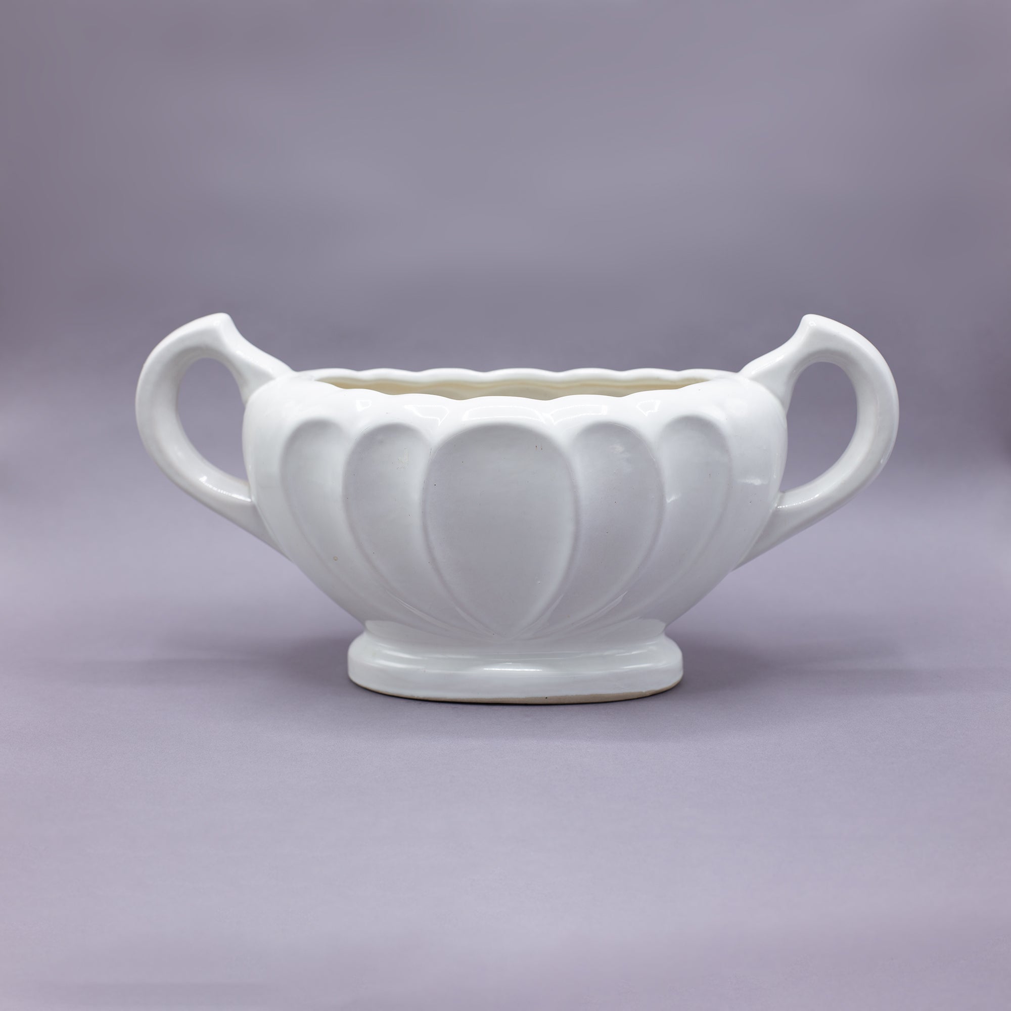 Art Deco Chunky Mantle Vase - FLORA BLACK