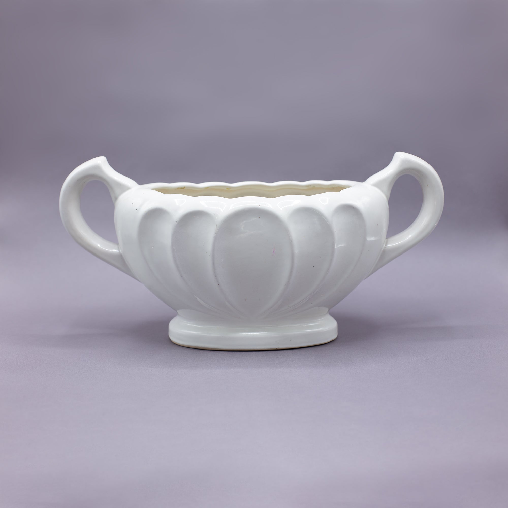 Art Deco Chunky Mantle Vase - FLORA BLACK