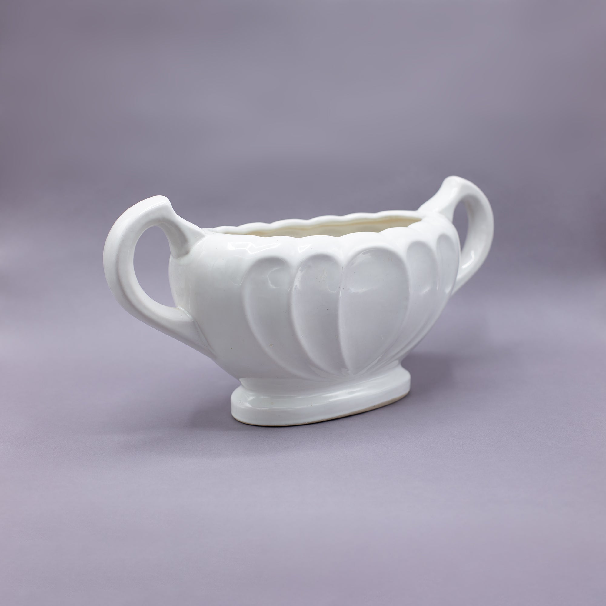 Art Deco Chunky Mantle Vase - FLORA BLACK