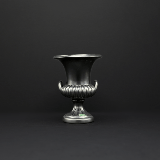 Black Classical Urn Vase - FLORA BLACK