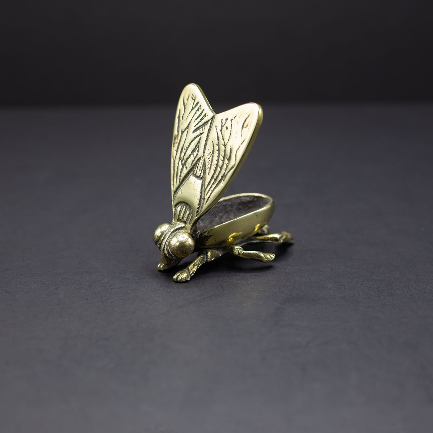 Brass Fly Ashtray / Trinket Box (No.1) - FLORA BLACK
