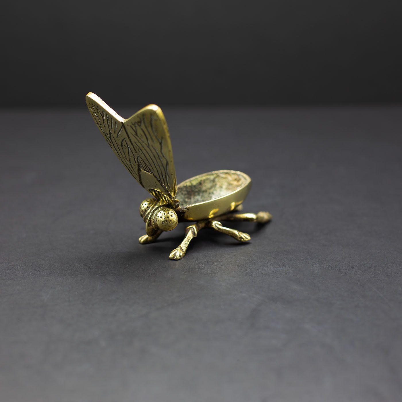 Brass Fly Ashtray / Trinket Box (No.2) - FLORA BLACK