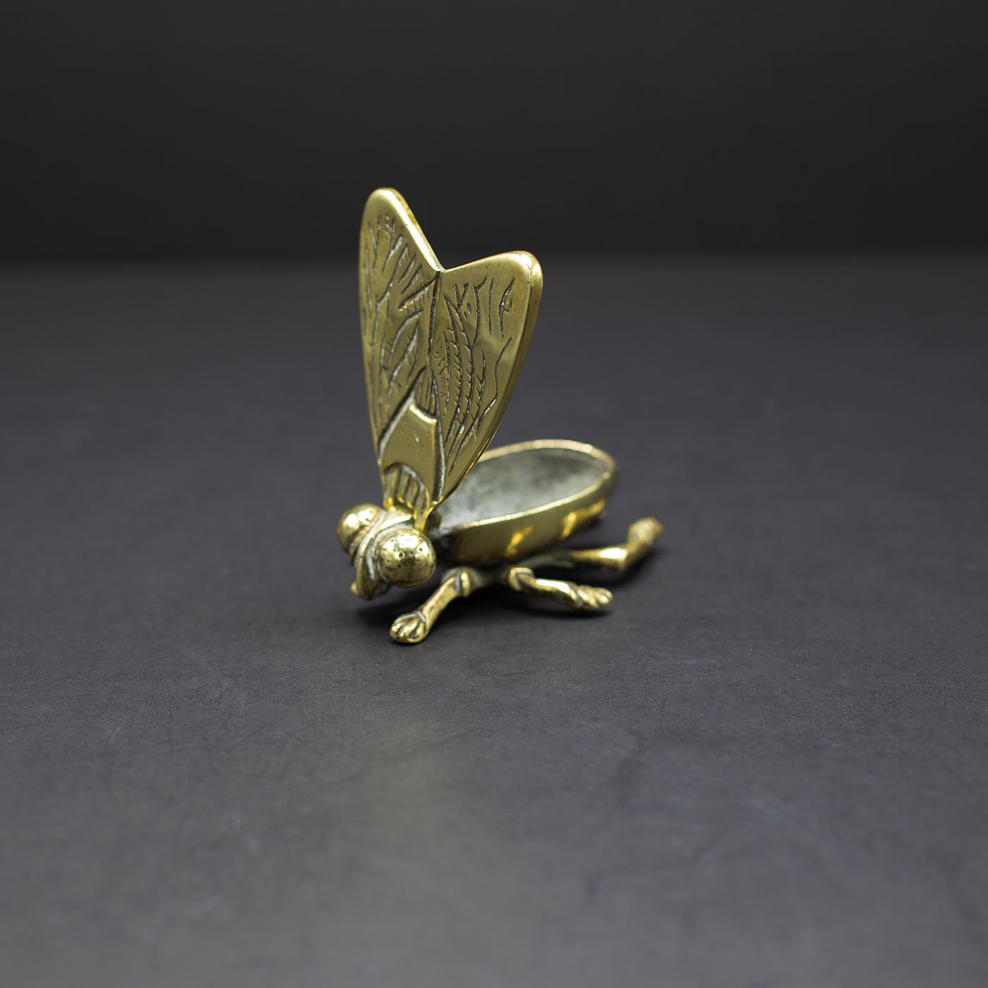 Brass Fly Ashtray / Trinket Box (No.5) - FLORA BLACK