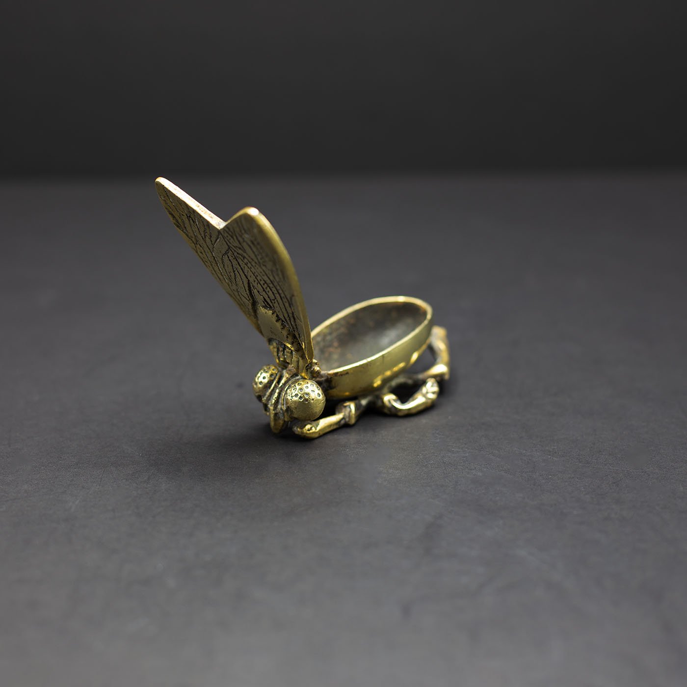 Brass Fly Ashtray / Trinket Box (No.6) - FLORA BLACK