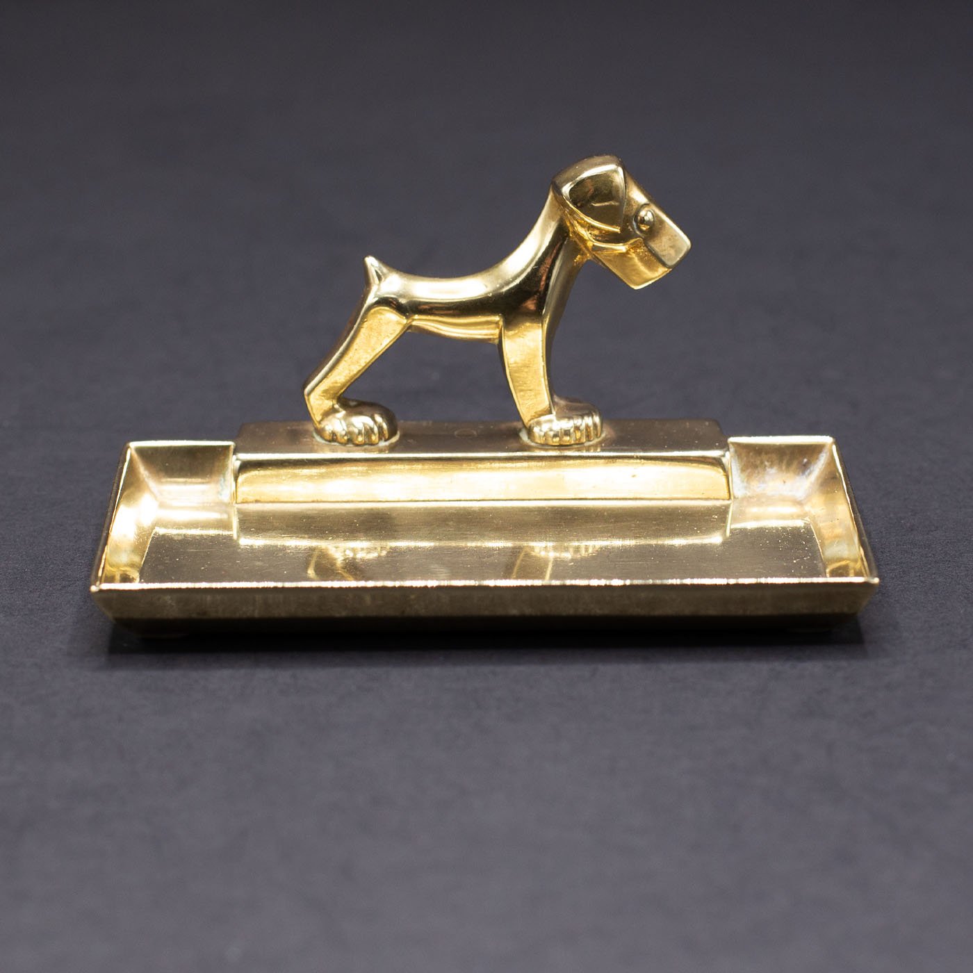 Brass Terrier Pin Dish - FLORA BLACK