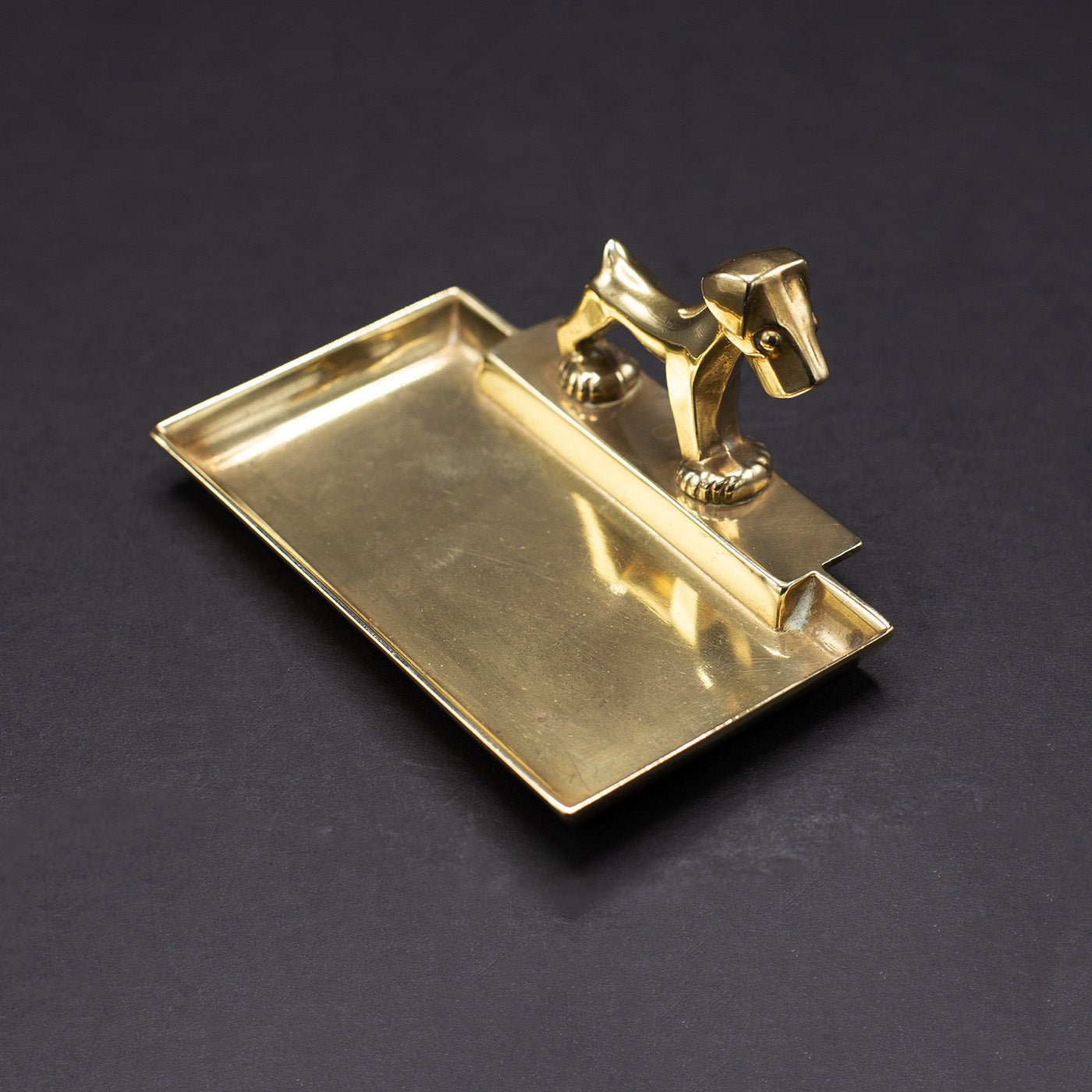 Brass Terrier Pin Dish - FLORA BLACK