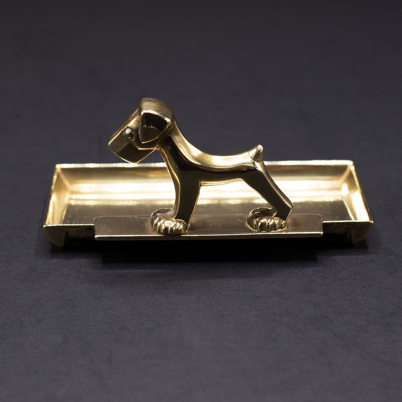 Brass Terrier Pin Dish - FLORA BLACK