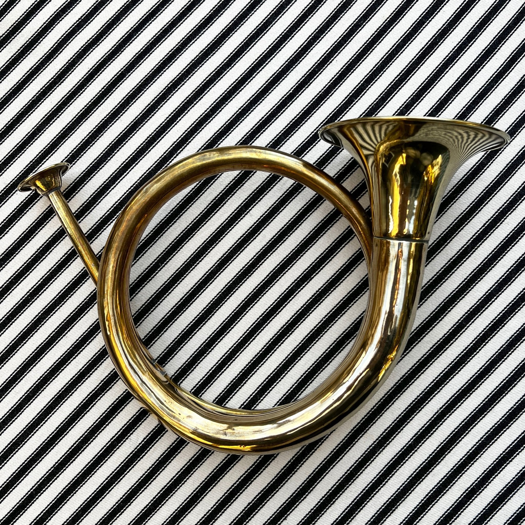 Decorative Brass Horn - FLORA BLACK