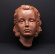 Decorative Terracotta Wall Ornament Of A Girl - FLORA BLACK