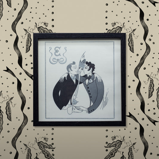 E is for Erté : Framed Print from the book Ermyntrude and Esmeralda - FLORA BLACK