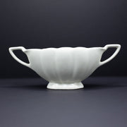 Elegant Scalloped Edge Mantle Vase - FLORA BLACK