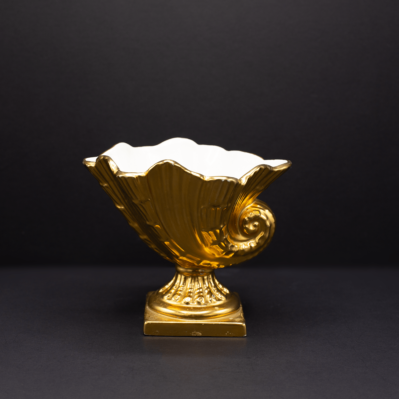 Gold Shell Posy Vase - FLORA BLACK