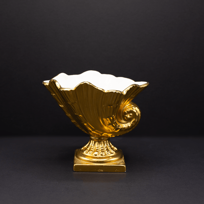 Gold Shell Posy Vase - FLORA BLACK