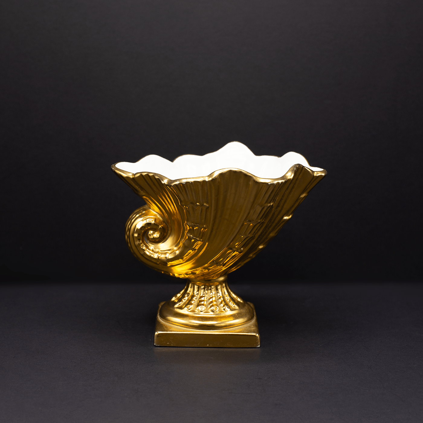 Gold Shell Posy Vase - FLORA BLACK