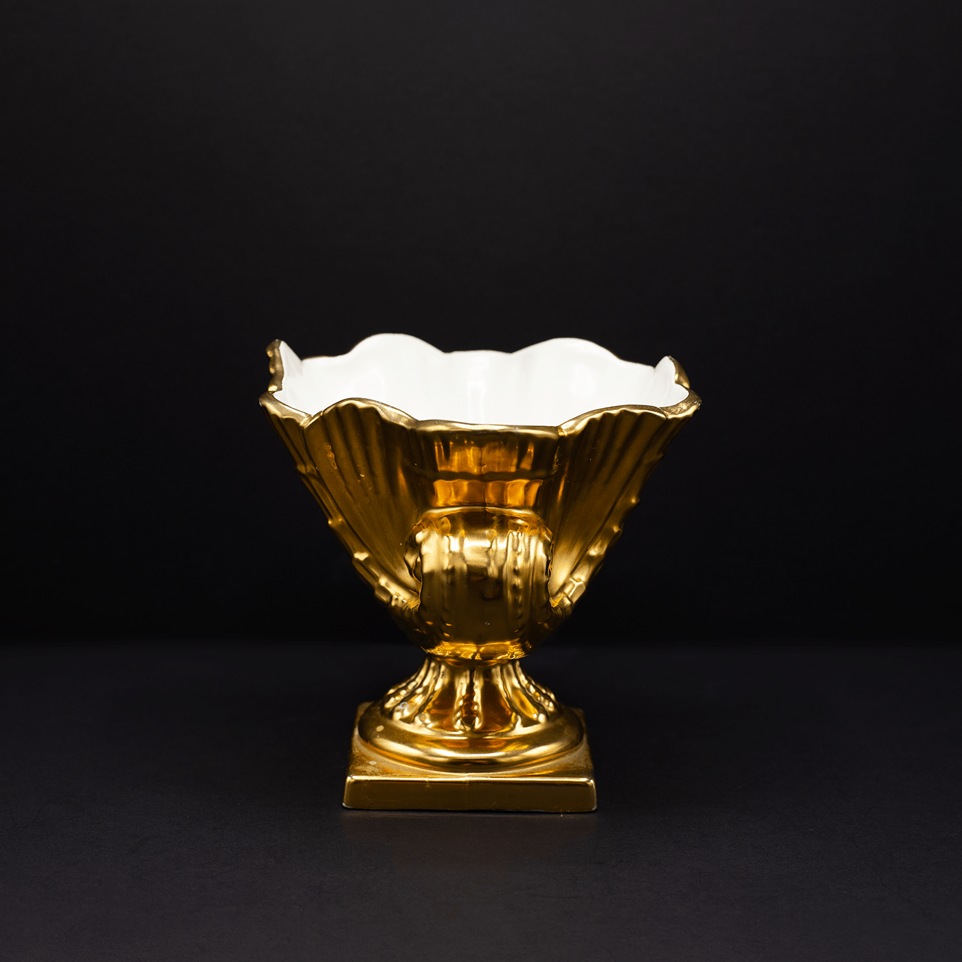 Gold Shell Posy Vase - FLORA BLACK