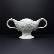 Large Mantel Vase with Tulip Relief - FLORA BLACK