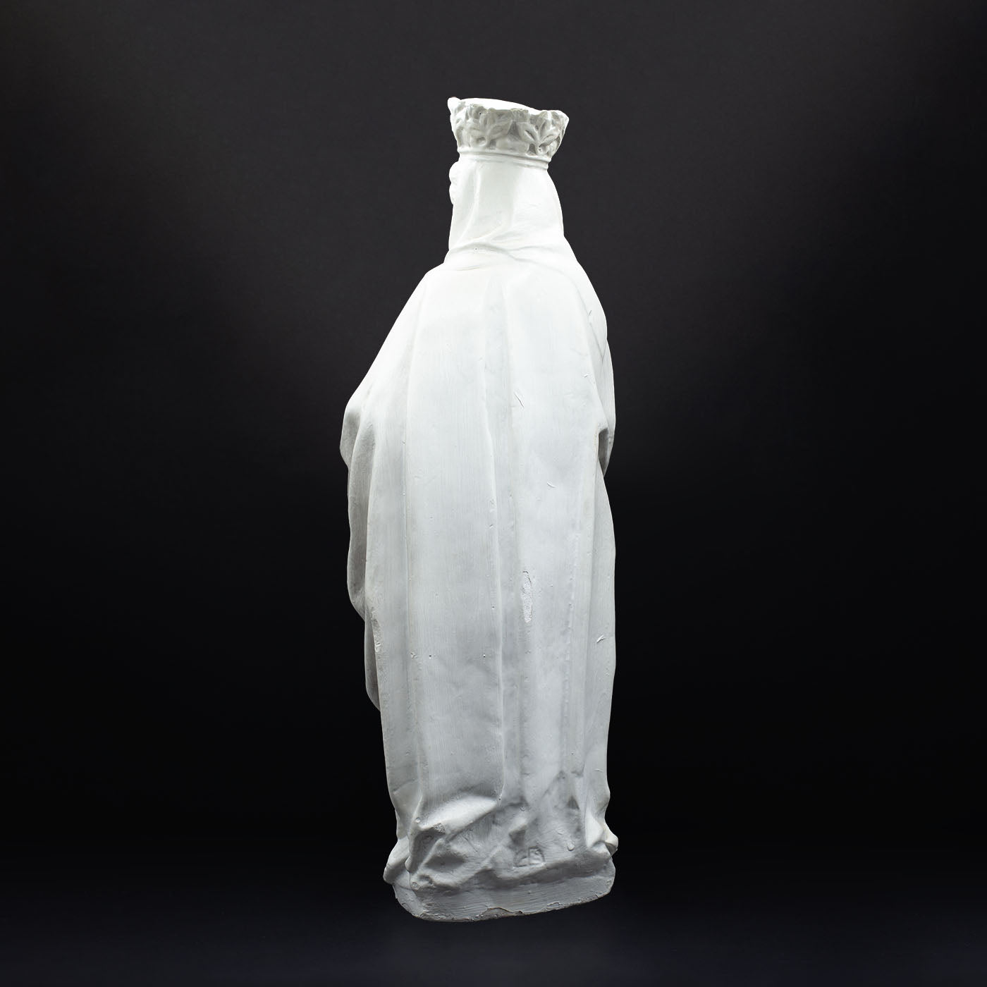 Large Plaster Cast Madonna & Child Statue - FLORA BLACK