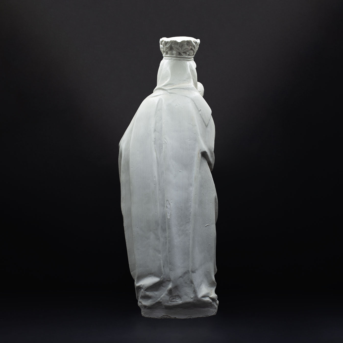 Large Plaster Cast Madonna & Child Statue - FLORA BLACK