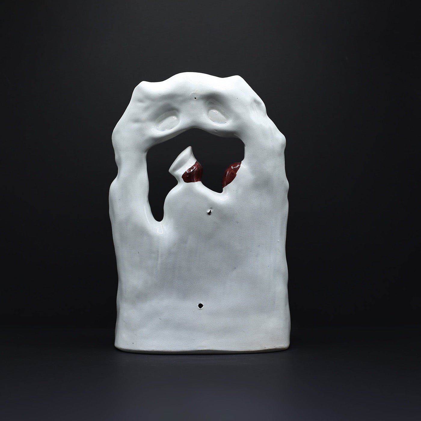 Large Staffordshire Flatback Courting Couple - FLORA BLACK